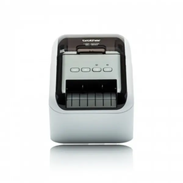 Impresora de etiquetas Brother QL800, térmica directa, USB, imprime etiquetas de papel de hasta 2.4 pulgadas de ancho y hasta 93 etiquetas/minuto 